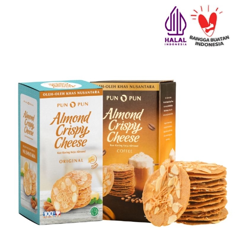 

Oleh Oleh Khas Surabaya Almond Crispy Cheese Original + Coffee PUNPUN