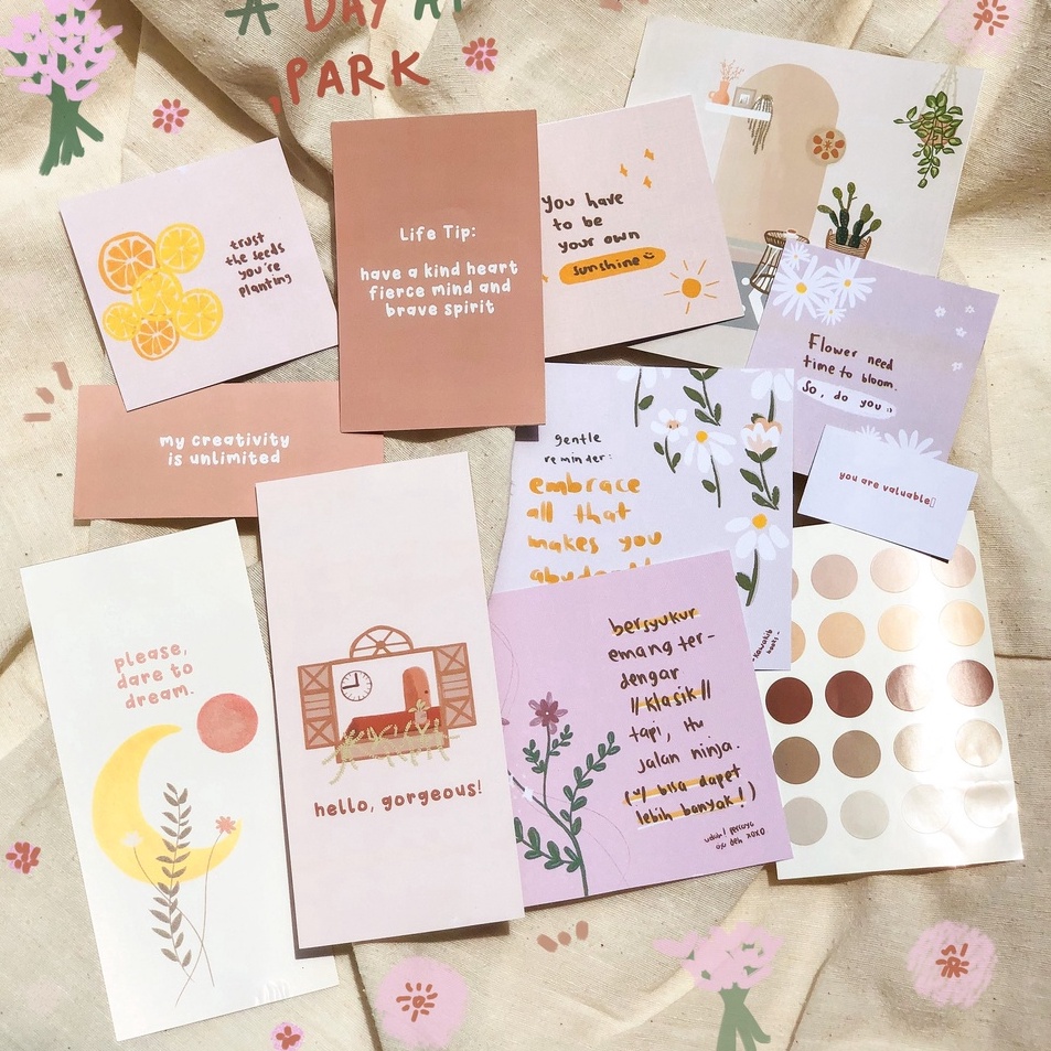 

A Day At Park Post Card Aesthetic Wall Decor