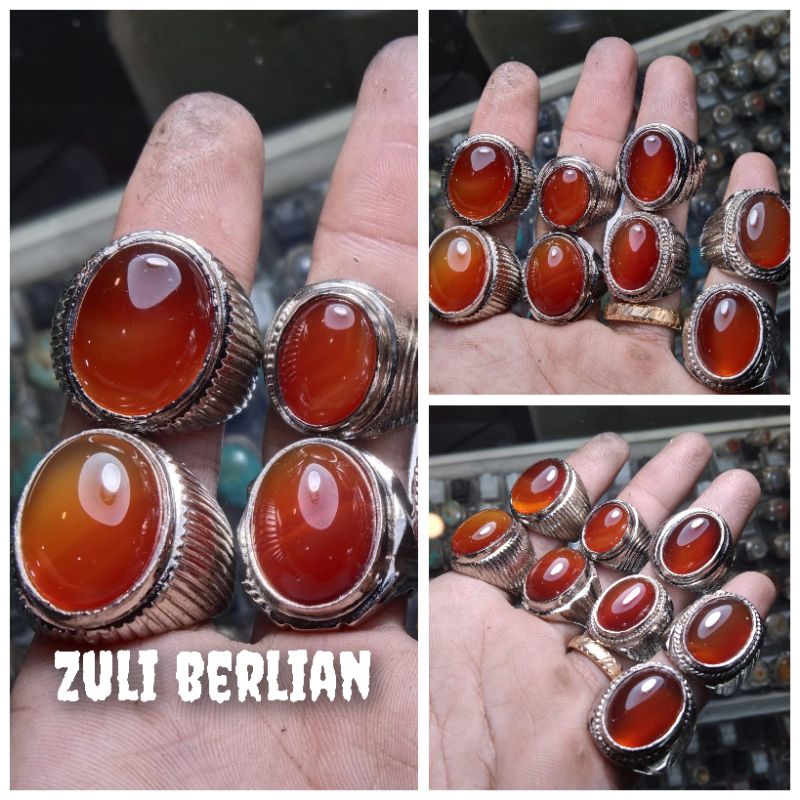 Cincin batu akik Yaman merah