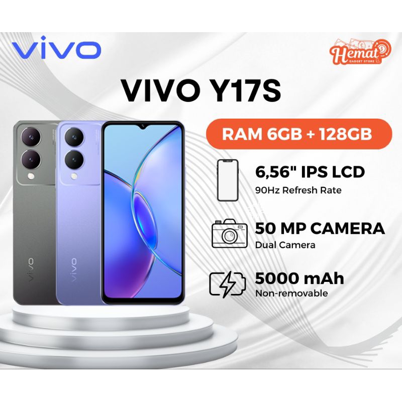 VIVO Y17s 6/128GB RAM 6GB INTERNAL 128GB GARANSI RESMI VIVO