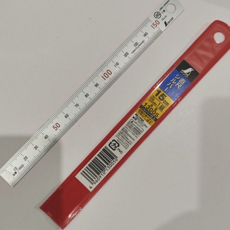 

SHINWA 135 Penggaris Stainless Steel Lurus 15 cm Rule Hard Chrome JIS 15mm