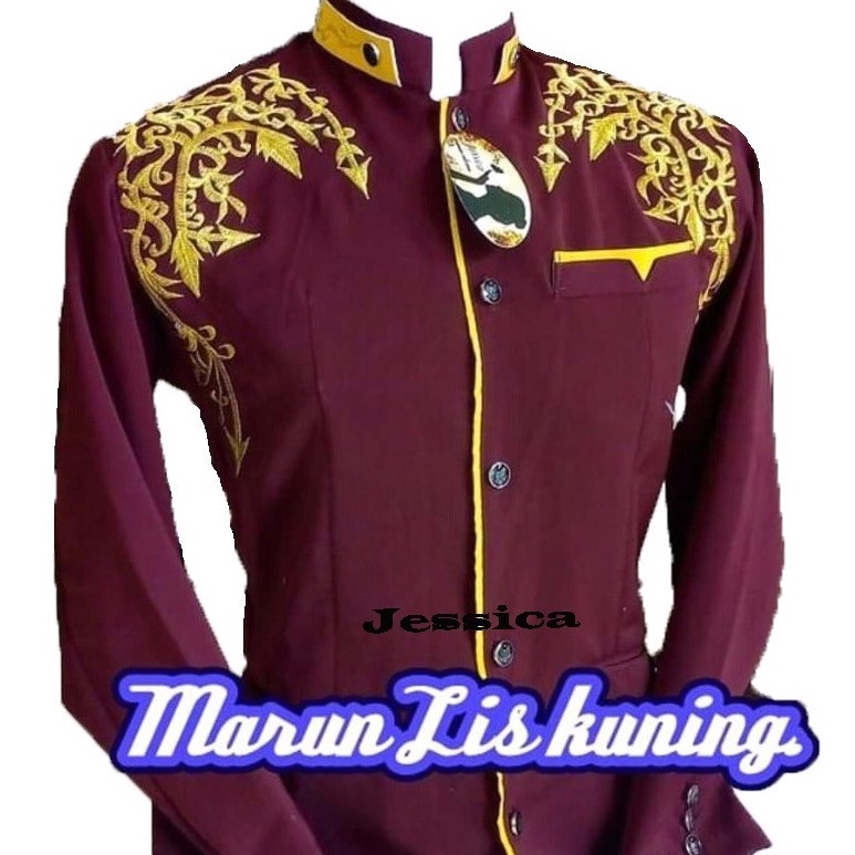 Kualitas Bagus  Jasko Lis Bordir Emas Bahan Hightwis Milenium Warna Hitam Putih Jasko Bordir Jasko M