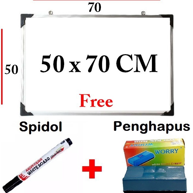 

Promo Papan Tulis White Board Gantung Ukuran 5 cm x 7 cm Spidol dan Penghapus