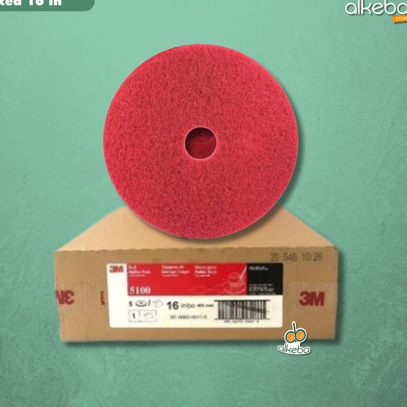 Buffing Pad 3M 16 inch red  spoon pad poles buffer merah 16 Pad Poles Lantai