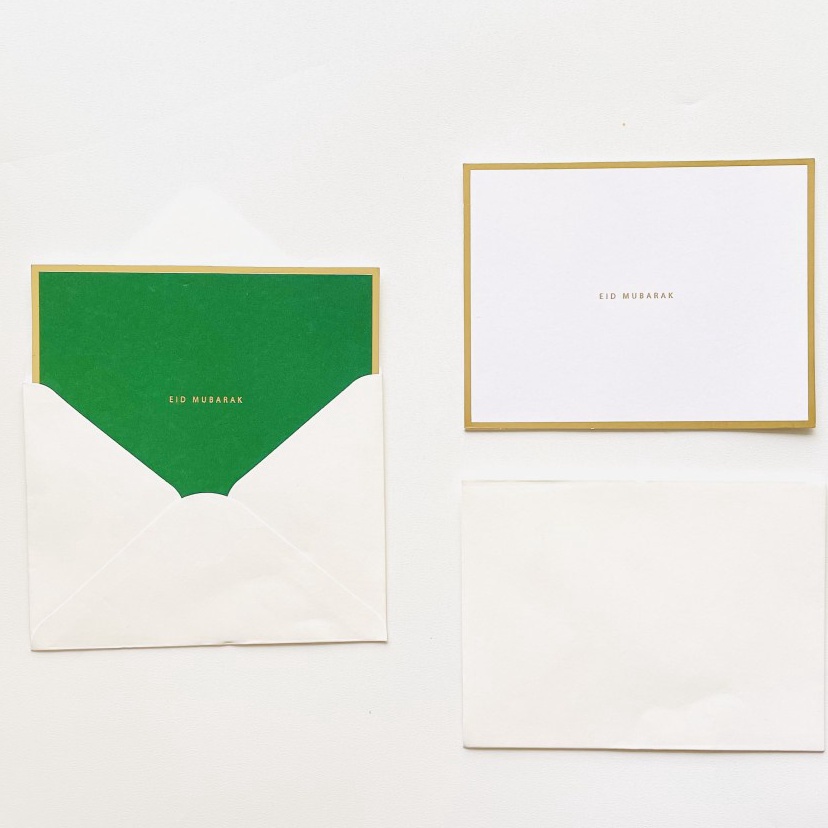 

Berkualitas Tinggi 1 Pack Isi 5 Kartu Ucapan Kosong Lebaran Idul Fitri Eid Mubarak Hijau Putih Amplop Eid AlFitr Selamat Hari Raya