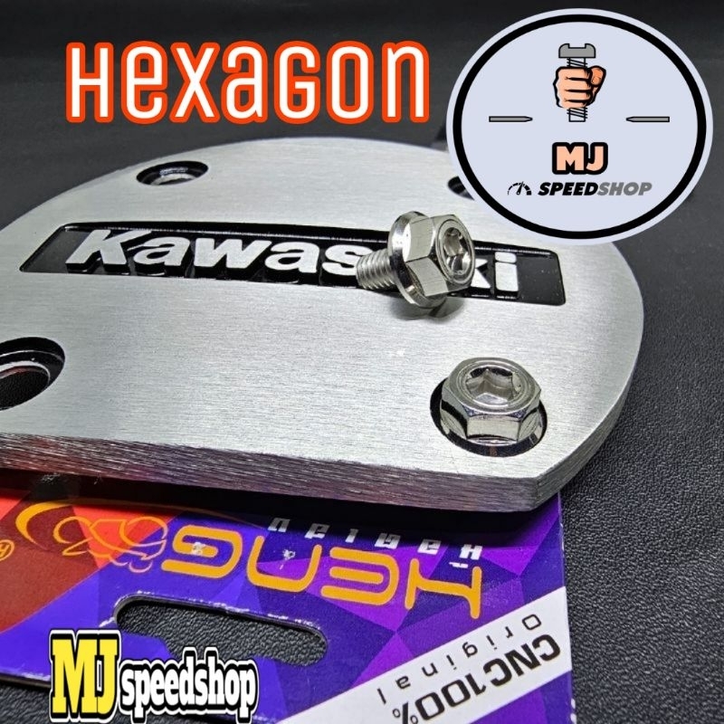 BAUT COVER TUTUP BAK MAGNET BLOK KOPLING NINJA R RR SS KIS ZX 150 PROBOLT STAINLESS ORIGINAL THAILAN