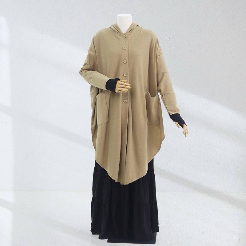 Preloved Fazila Coat Nusseyba - Coat Waffel Wanita - Outer Coat - Long Coat