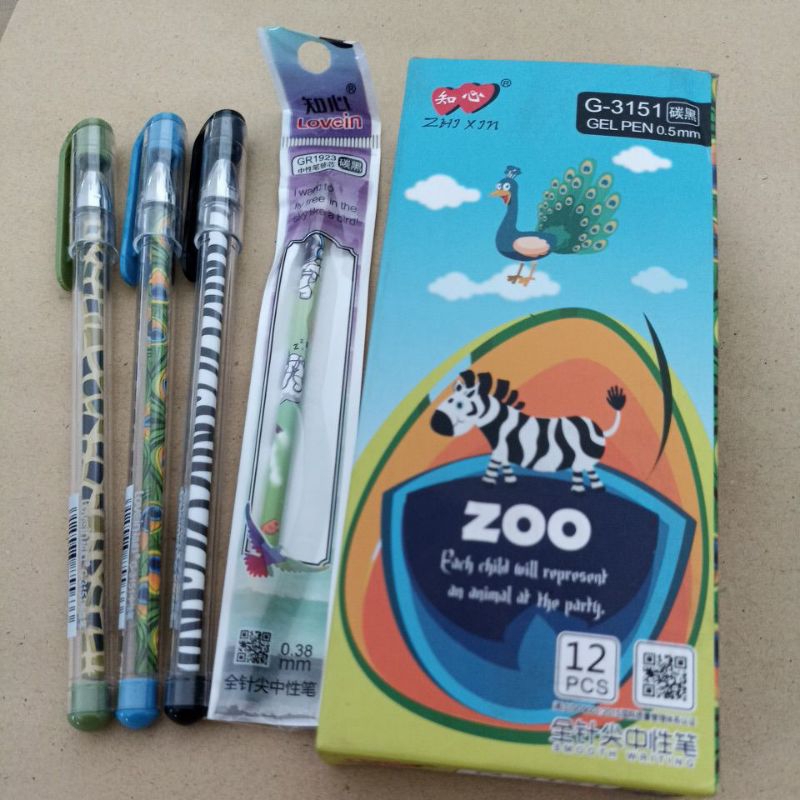 

ballpoint gel ZHI XIN PERLUSIN bonus refill zoo series