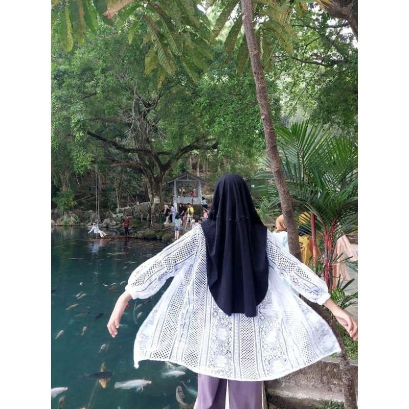 Cardigan Brukat Anak anak usia 5 - 12 Tahun Kekinian / Cardigan brukat baju muslim wanita