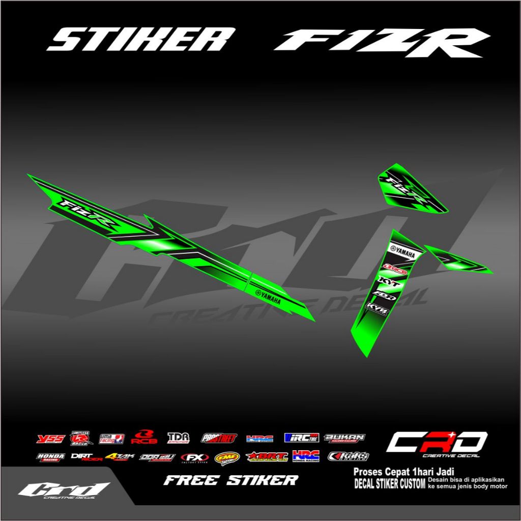 Striping Variasi Fiz R Motif Roadrace Semi Decal Striping Motor FIZ R Striping Motor Yamaha Fiz R