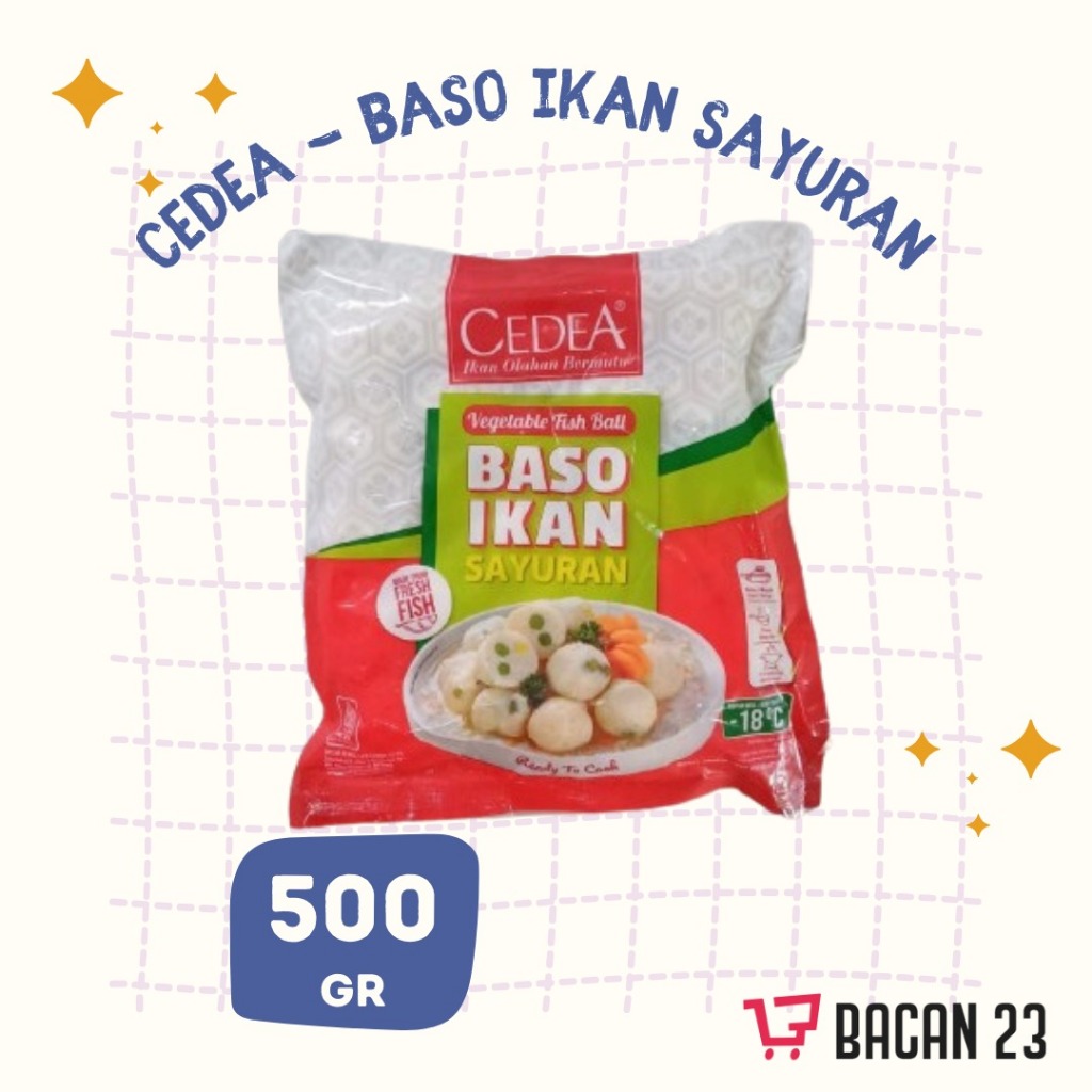 

Cedea Baso Ikan Sayuran (500gr) / Bakso Ikan Sayur Frozen Food / Bacan23 - Bacan 23