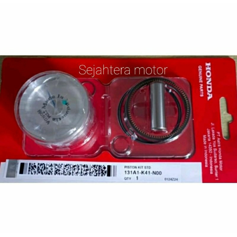 Piston KIT asli HONDA SUPRA X 125 F1 131A1-K41-N00, 131A3-K41-N00, 131A4-K41-N00, 131A5-K41-N00