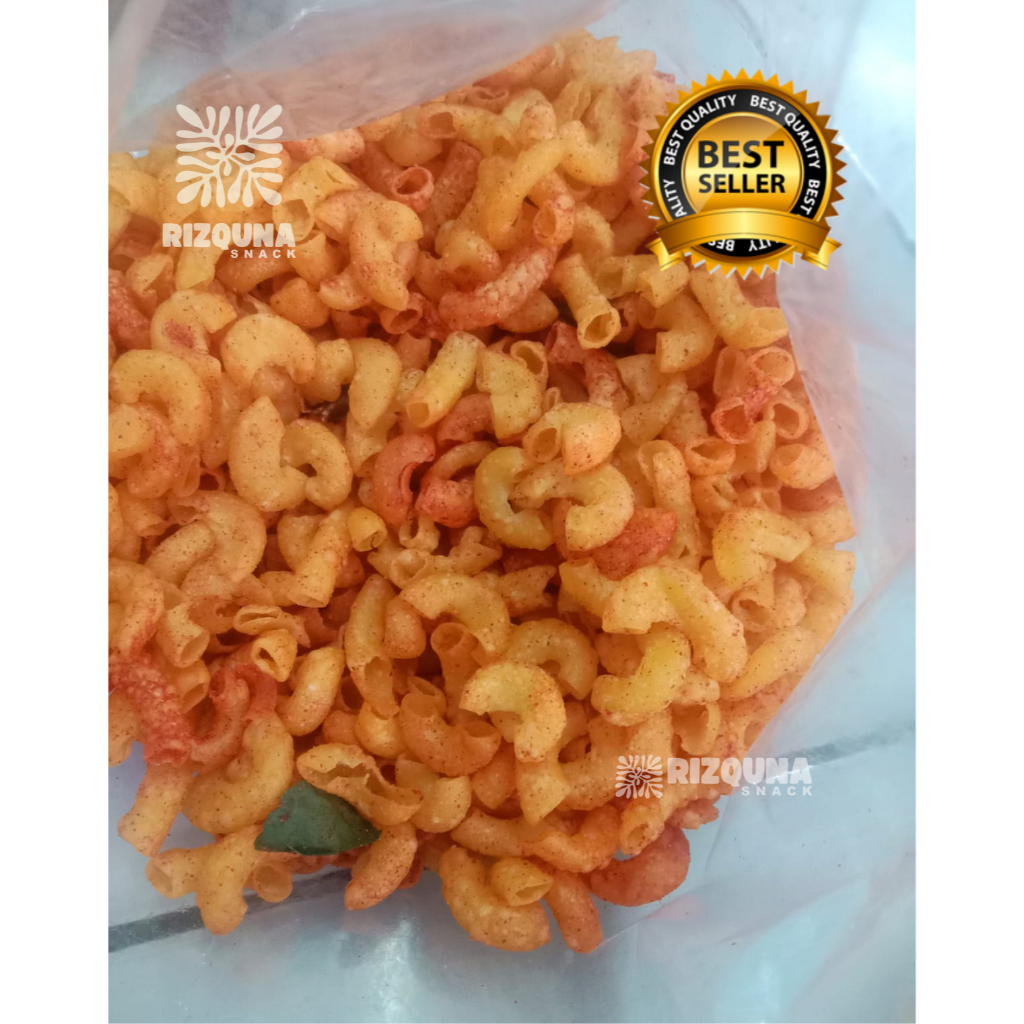 

1kg Makaroni Bantat Pedas Daun Jeruk Cemilan Fresh Renyah