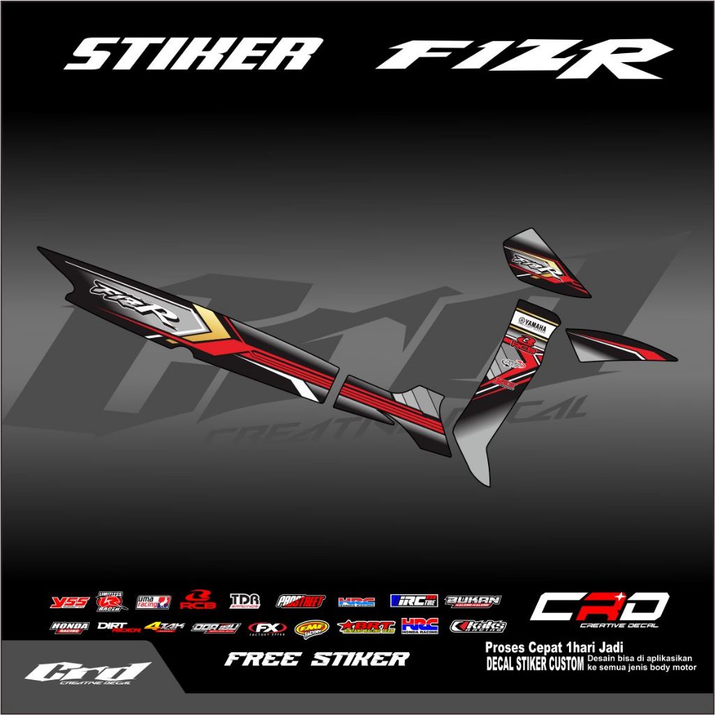 Striping Variasi Fiz R Motif Roadrace Semi Decal Striping Motor FIZ R Striping Motor Yamaha Fiz R