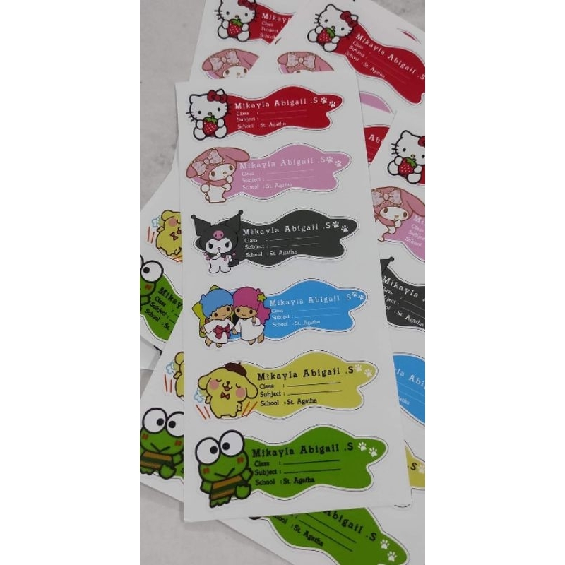 

Sticker Nama Sampul Buku Tulis Waterproof