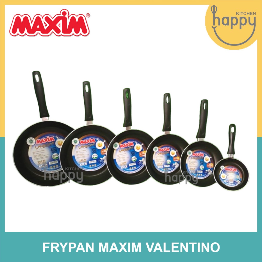 Frypan Teflon Maxim Valentino Diameter 12 18 20 22 24 26 CM Panci Wajan Teflon Anti Lengket