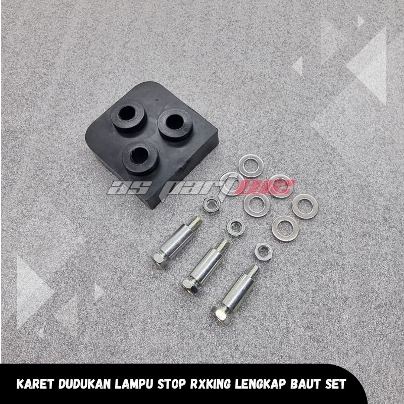KARET DUDUKAN LAMPU STOP RX KING LENGKAP BAUT SET