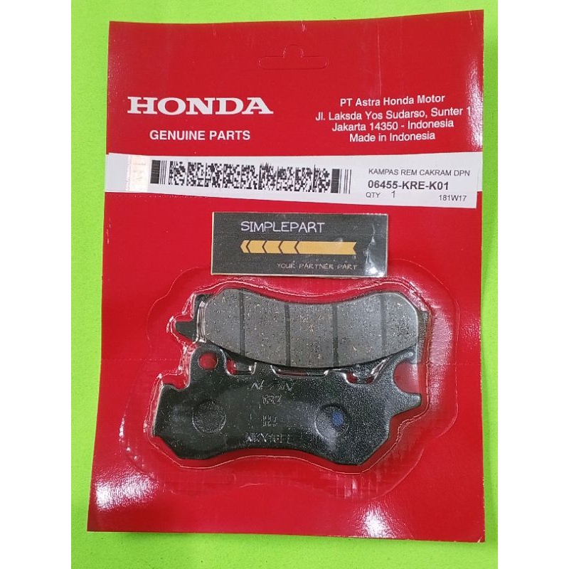 Dispad depan PCX 150 new kampas rem depan pcx 150 new dispad depan PCX 150