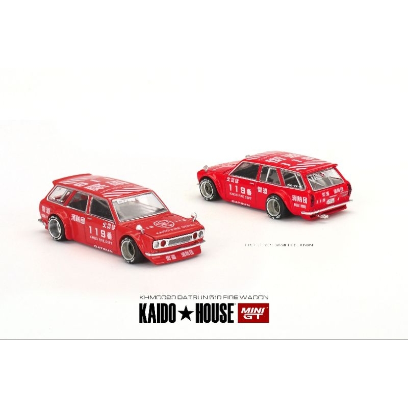 Kaido House x Mini GT Datsun KAIDO 510 Wagon FIRE DEPT 119 V1 #020
