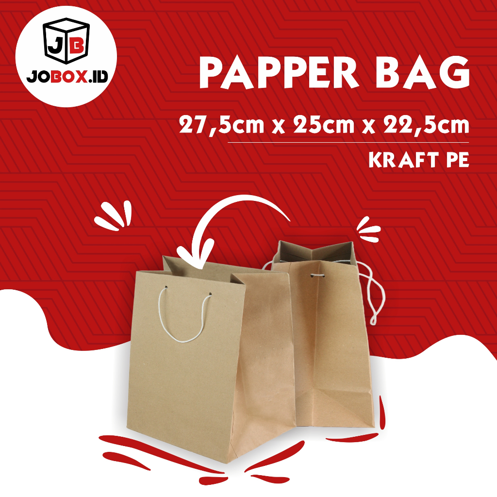 

Paper bag kraft 27,5x25 / Paper bag / Paper bag Polos / Paper bag polos Coklat / Paper Bag Buket / Paper Bag buket custom / Paper bag gift / Tas buket / Tas Coklat Polos / paper bag tebal / paper bag kado