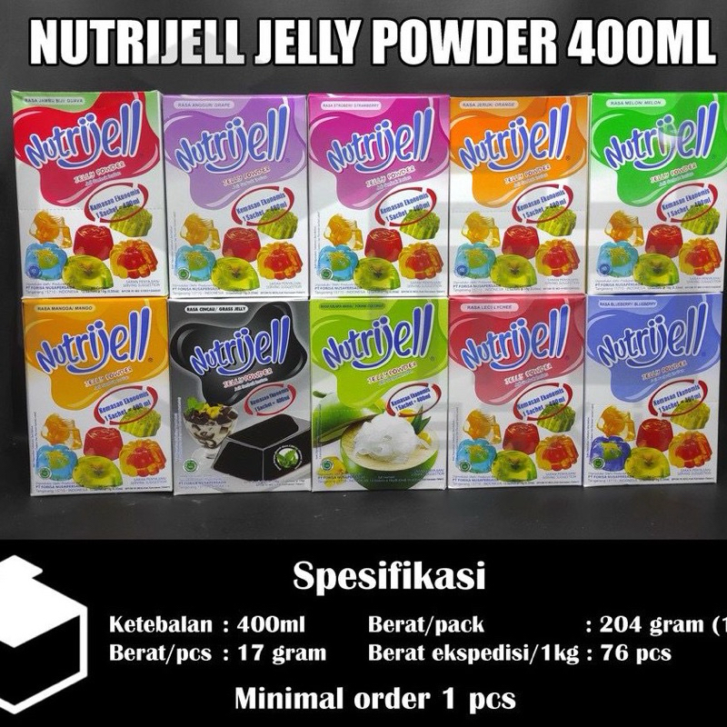 

Nutrijell Rasa Buah 10gr Nutrijell bubuk Agar agar