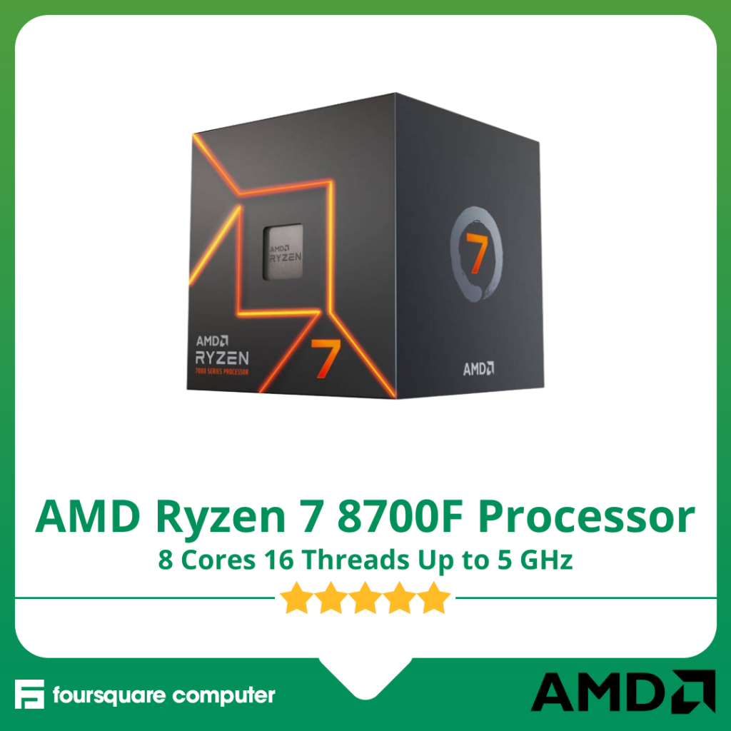 AMD Ryzen 7 8700F Gaming Processor 8 Core 16 Threads Up To 5.0 GHz Resmi Box & Tray JunDW