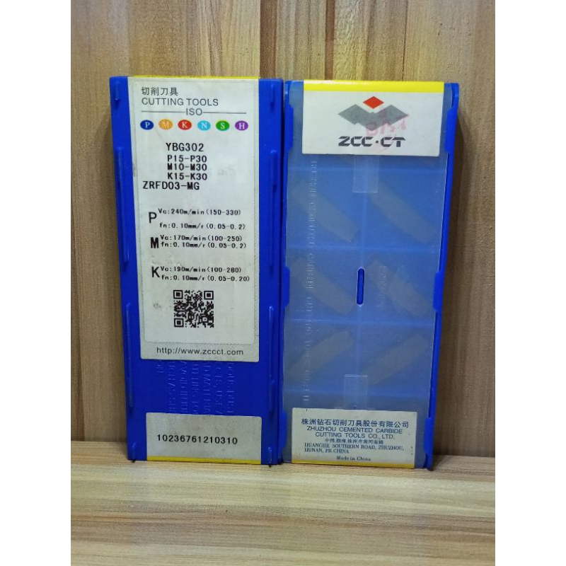 Insert potong Grooving ZRFD03-MG YBG302 Original ZCC-CT baru ZRFD 03