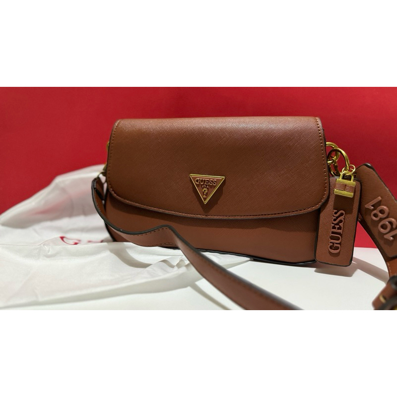 Guess Cordelia Flap Bag-Brown