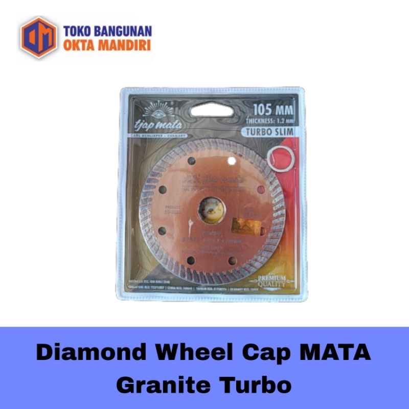 OKM- Diamond Wheel Cap Mata 4" Turbo Slim / Pisau potong keramik-geranite / Pisau gerinda