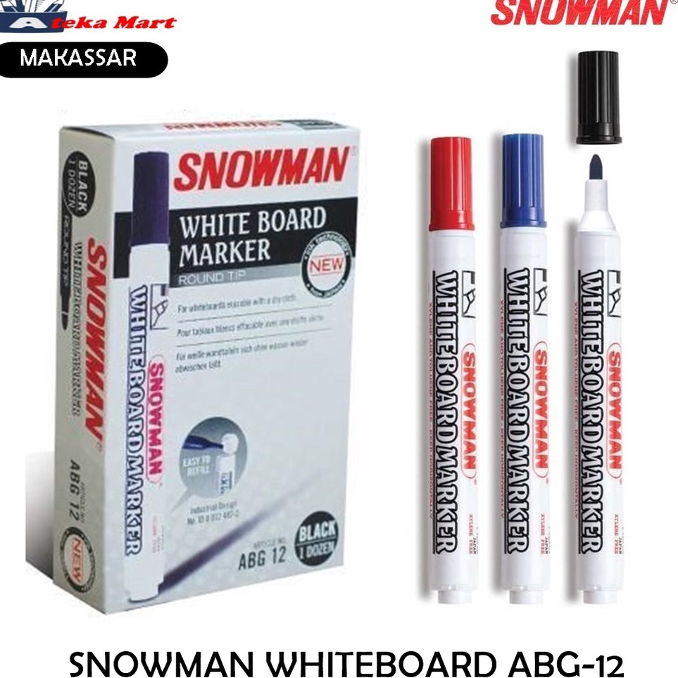 

KODE E99F BOX12PCS SNOWMAN WHITEBOARD MARKER ABG12