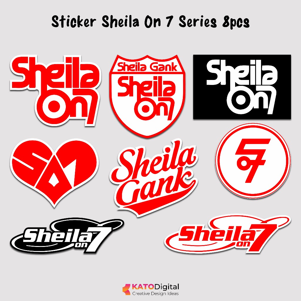 

Stiker Band Pop Lokal Sheila On 7 Vinyl Glossy Print Cut Sticker Pack Local SO7 Gitar Helm