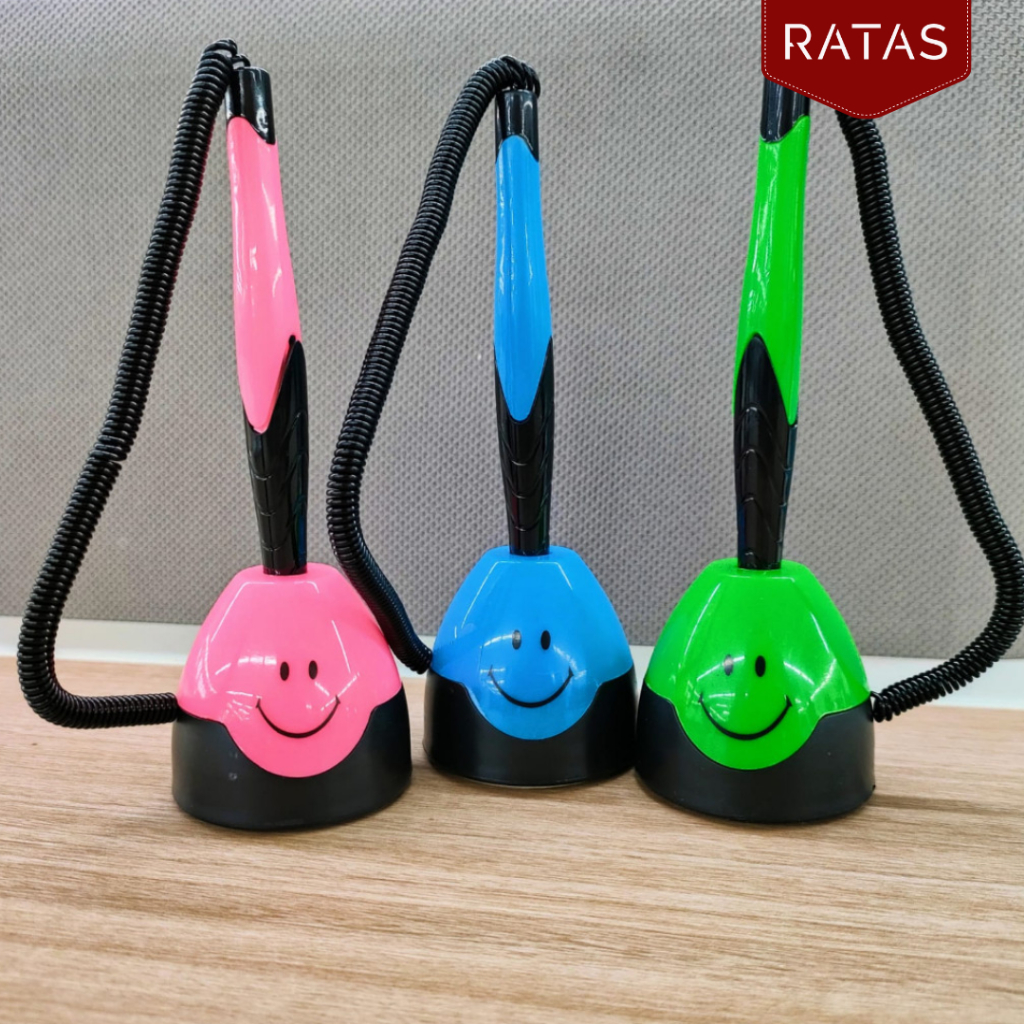 Pulpen Meja Smile Pen Stand Alat Tulis Pena Satuan Tempel Dan Stand Ballpoint Pulpen Meja Untuk Kepe
