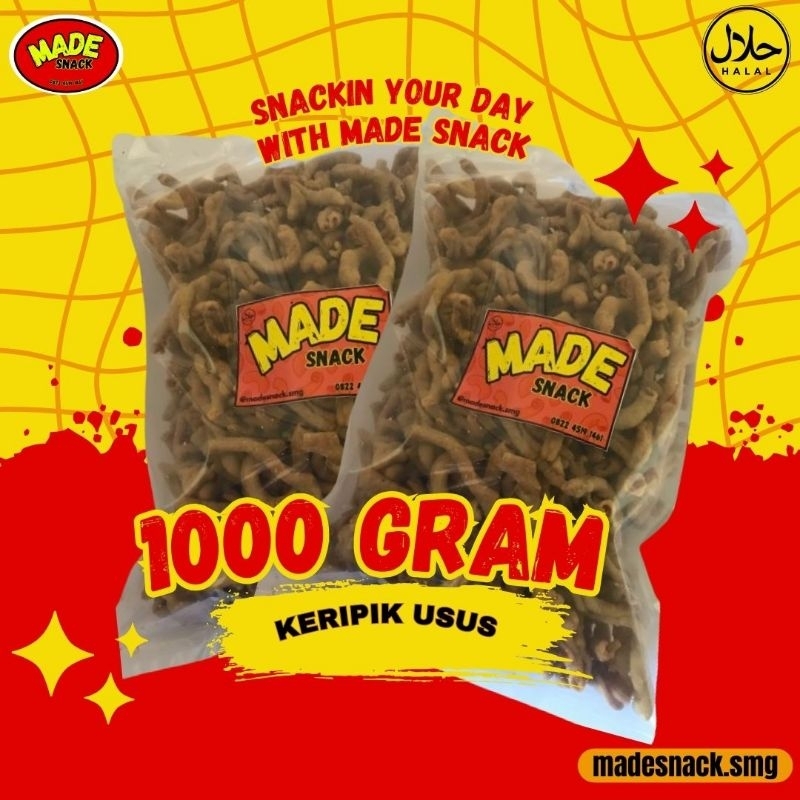 

Made Snack Keripik usus 1 kg camilan/makanan ringan/snack