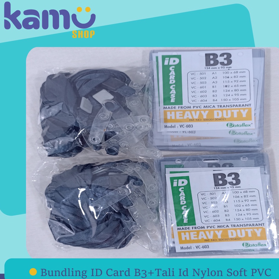 

Bundling 4Pcs ID Card B3 4Pcs Tali ID Card Nylon Soft PVC NYLKSFP