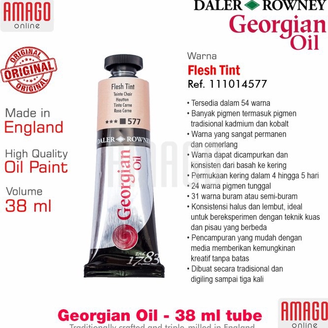 

KODE H9B DALERROWNEY Georgian Oil 38 ml Cat Minyak Lukis Flesh Tint 11114577