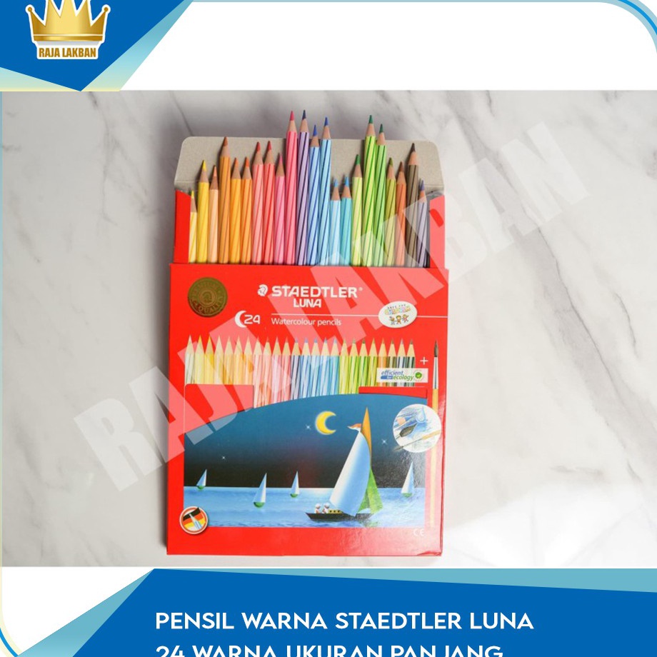 

Grosir Pensil Warna Staedtler Luna 24 Warna Panjang 1 Set