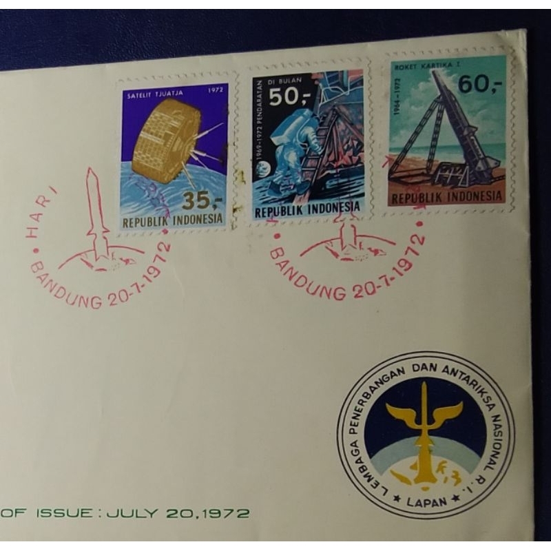 

Sampul Hari Pertama (SHP) Satelit Tjuatja Tahun 1972