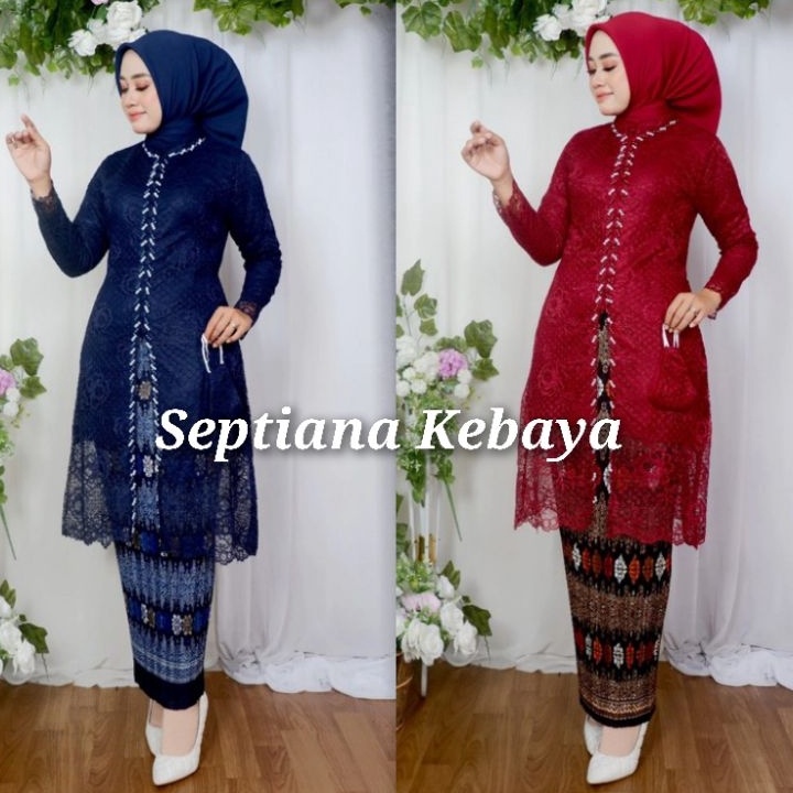 ORIGINAL baju kebaya ibu besan mewah  kebaya tunik payet kancing depan  kebaya modern tunik busui  k