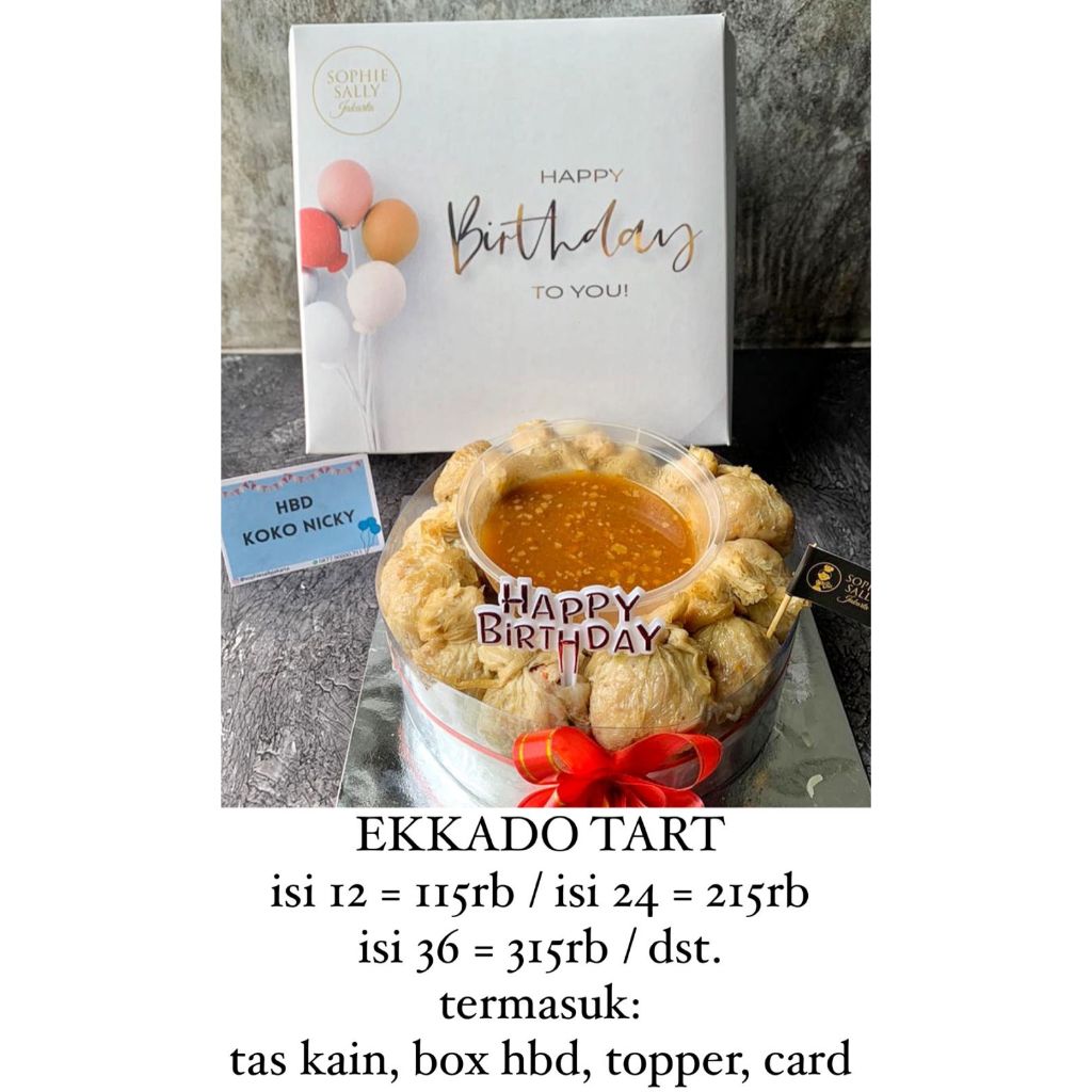 

Ekkado Tart Birthday Edition / Paket Hampers - READY - FREE TOPPER dan CARD