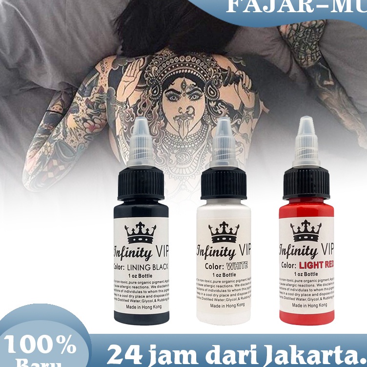 Tinta Tattoo 3 Ml Pigment Tato Tinta Tato Ink Tat Pewarna Tato Kulit Kecantikan Tinta Tato