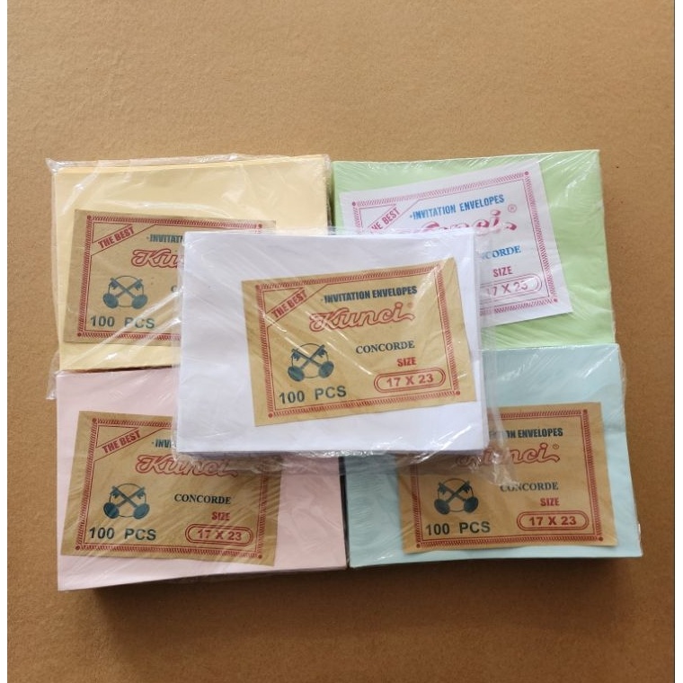 

KODE D97P Amplop Fancy Concorde Ukuran 17x23 Warna Putih Cream Merah Muda Biru Muda Hijau Muda