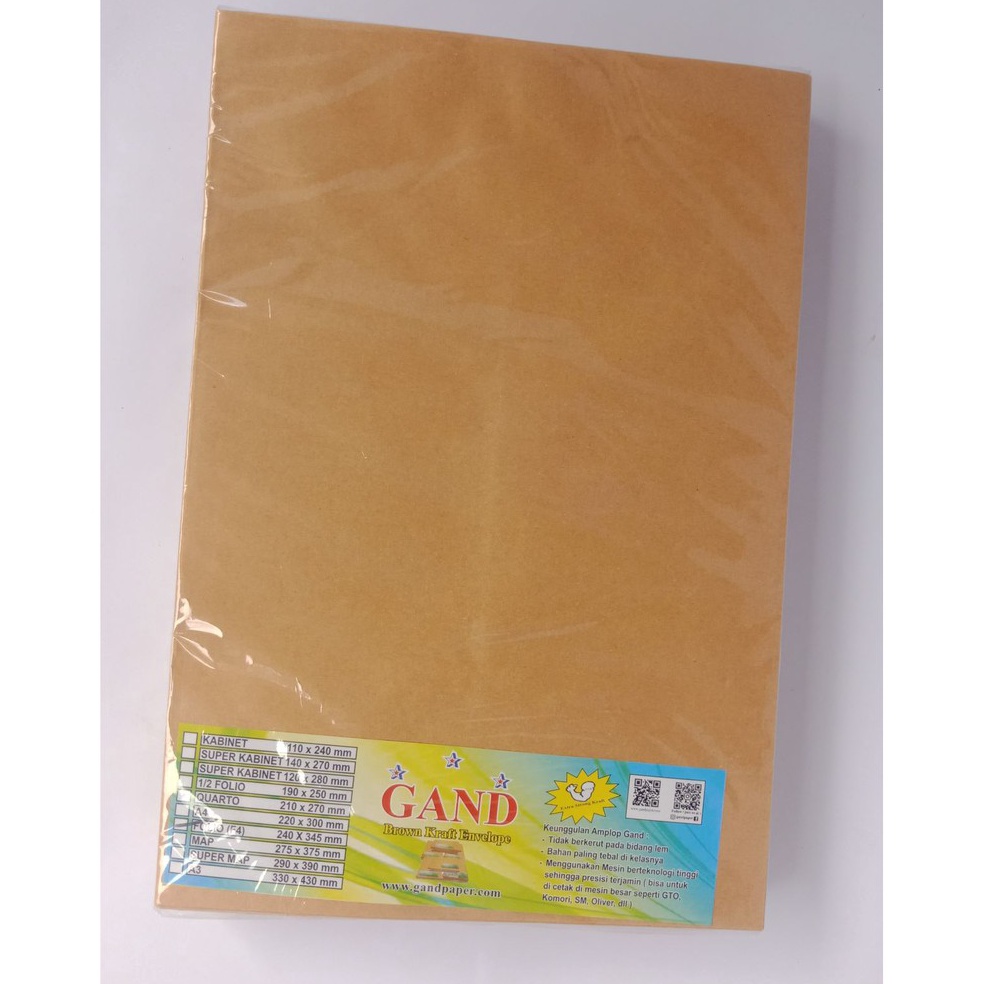 

KODE K77Q Amplop Coklat Ukuran Folio