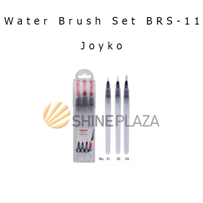 

KODE R56T Kuas Lukis Cat Air Set Isi 3 Water Brush Set Joyko BRS11