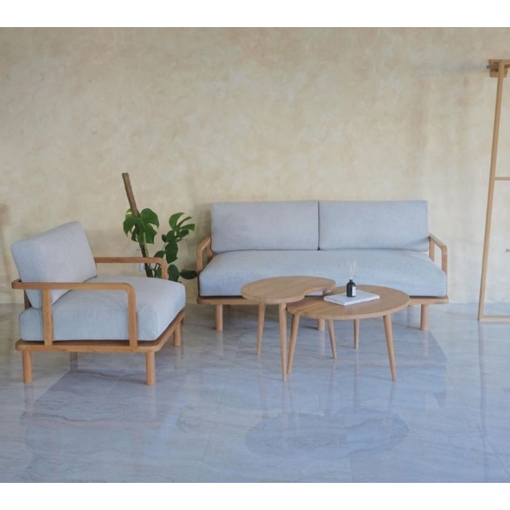 MALIO CHAIR SOFA RETRO SOFA RUANG TAMU KAYU JATI SOFA SATU SET MINIMALIS Blackteak