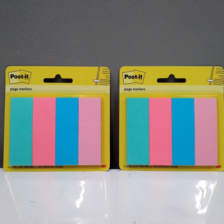 

Model Baru 3M Post It 6714ASST Page Marker 1x3 inch isi 2 lembar