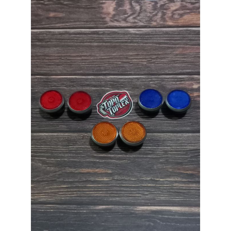 MATA KUCING + KARET mata kucing pangkon lampu K5 mata kucing merah oren biru