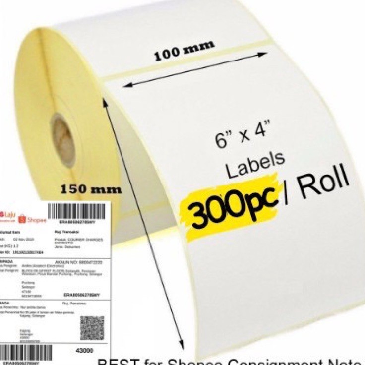 

Kirim Langsung label thermal label stiker barcode label pengiriman 1x15 3pcs