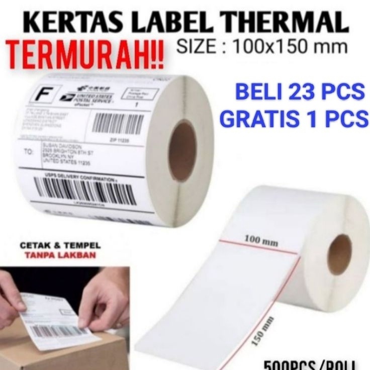 

Model Baru LABEL STICKER THERMAL 1x15MMx5pcs Roll alas kes Sheet alas plastik Beli 23 1pcs