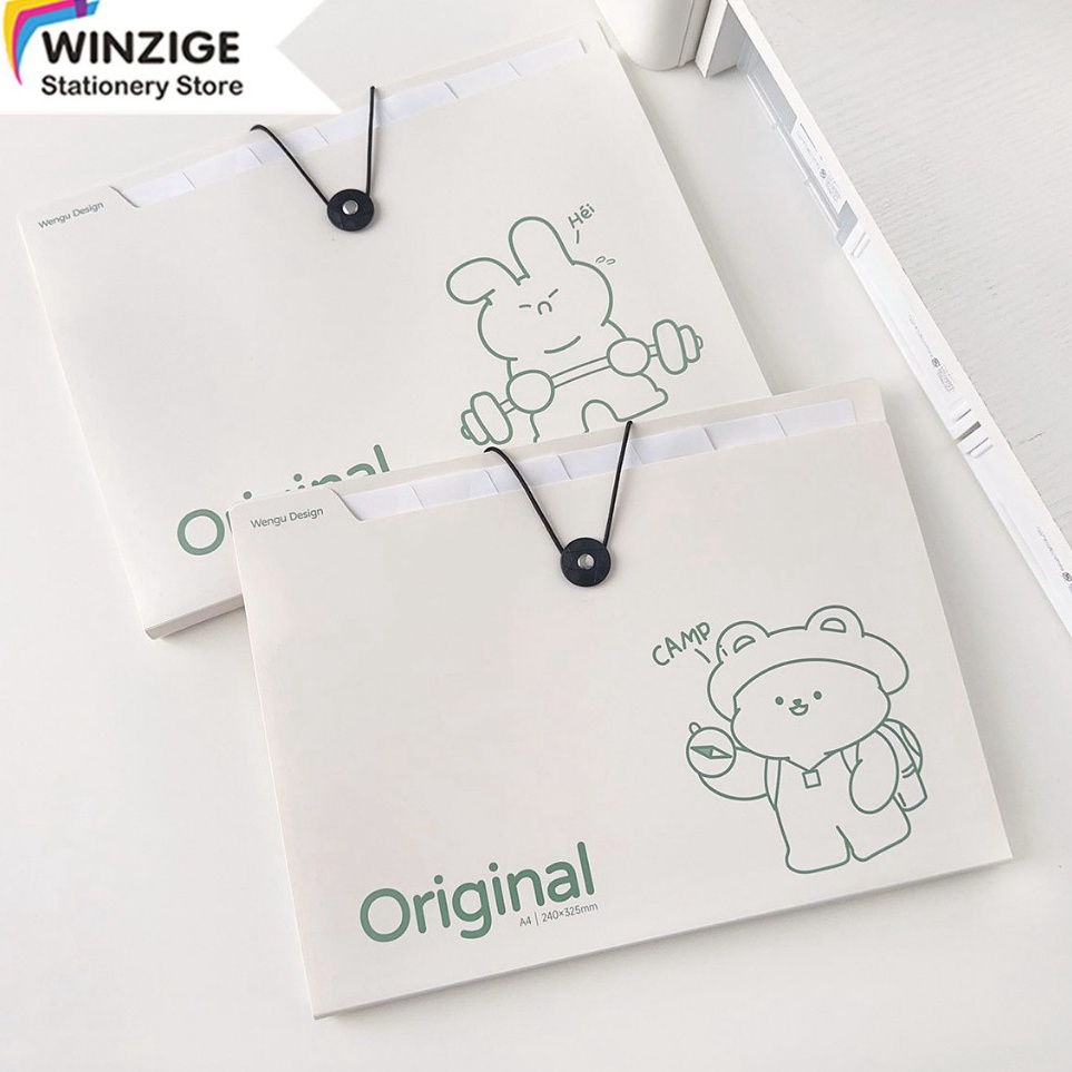 

Winzige Tas File A4 8 Sekat Indeks Bahan Lucu Document Bag A4 Cute File Folder Organizer