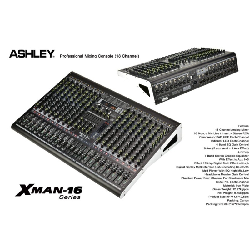 mixer ashley XMAN16 / XMAN 16 USB BLUETOOTH REC SOUNDCARD ORIGINAL